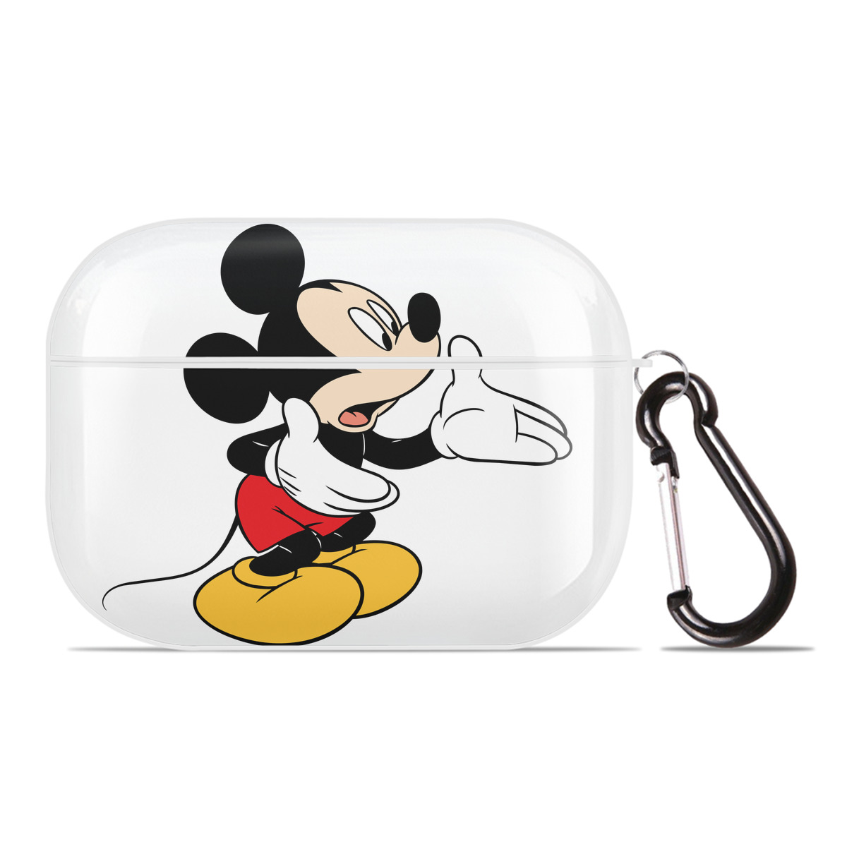 （画像用） ミッキーマウス Mickey Mouse 【AirPods Pro用】ハードシェル保護ケース 耐衝撃・防指紋・カラビナ付き商品仕様