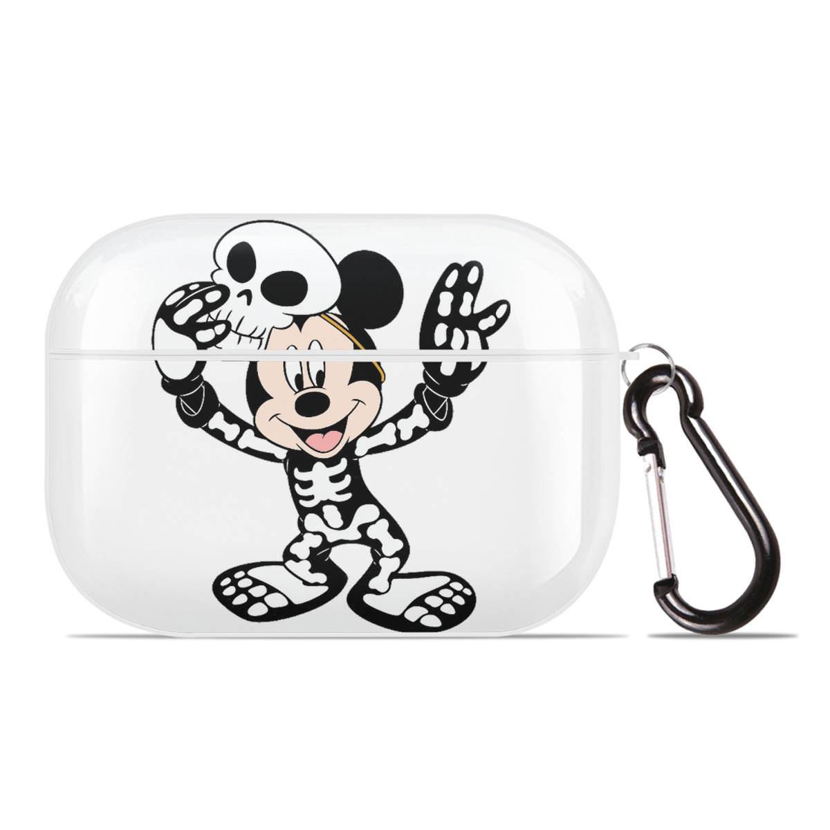 （画像用） ミッキーマウス Mickey Mouse 【AirPods Pro用】ハードシェル保護ケース 耐衝撃・防指紋・カラビナ付き商品仕様