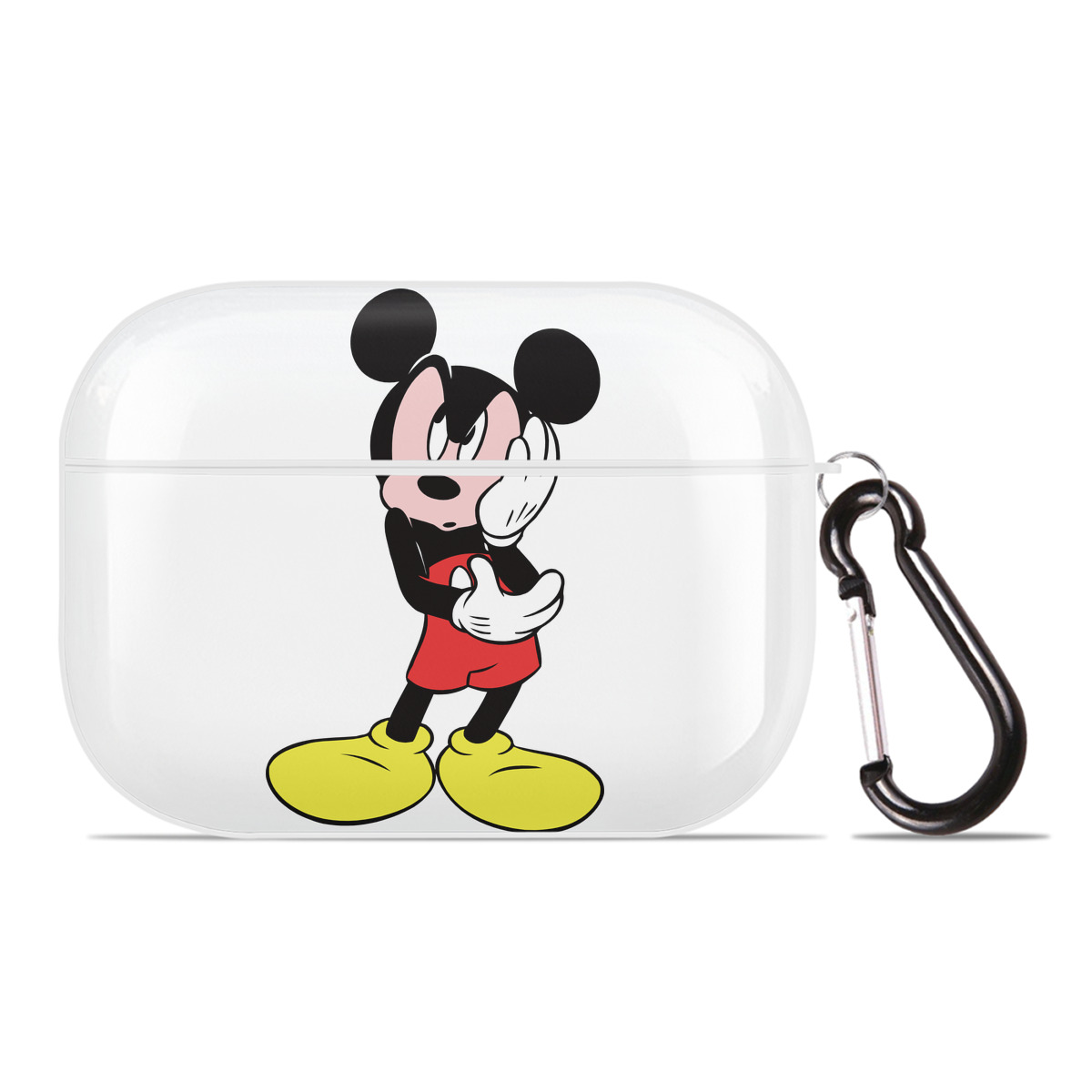 （画像用） ミッキーマウス Mickey Mouse 【AirPods Pro用】ハードシェル保護ケース 耐衝撃・防指紋・カラビナ付き商品仕様
