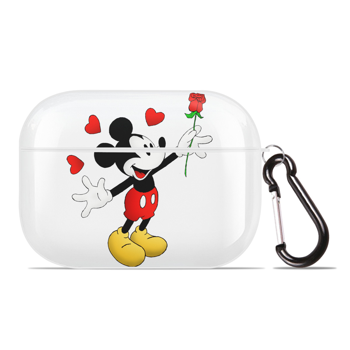 （画像用） ミッキーマウス Mickey Mouse 【AirPods Pro用】ハードシェル保護ケース 耐衝撃・防指紋・カラビナ付き商品仕様