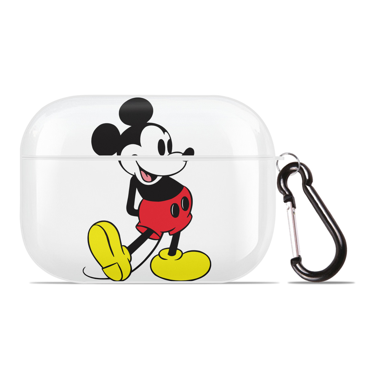 （画像用） ミッキーマウス Mickey Mouse 【AirPods Pro用】ハードシェル保護ケース 耐衝撃・防指紋・カラビナ付き商品仕様