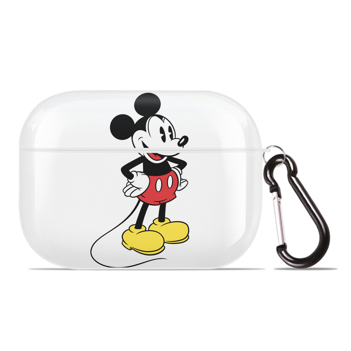 （画像用） ミッキーマウス Mickey Mouse 【AirPods Pro用】ハードシェル保護ケース 耐衝撃・防指紋・カラビナ付き商品仕様
