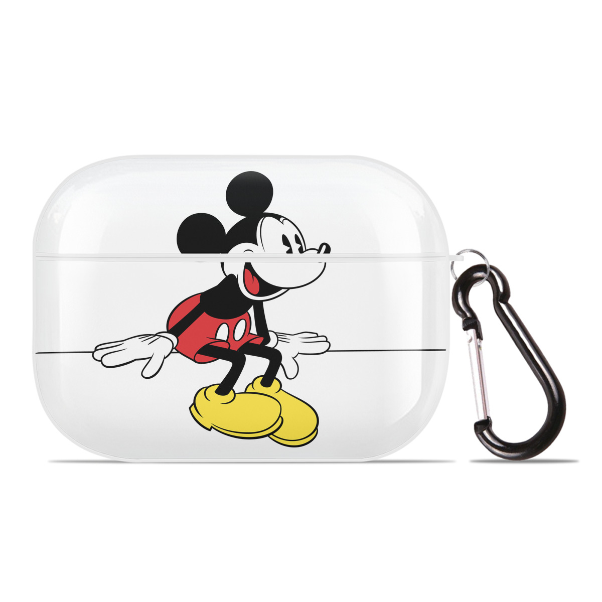 （画像用） ミッキーマウス Mickey Mouse 【AirPods Pro用】ハードシェル保護ケース 耐衝撃・防指紋・カラビナ付き商品仕様