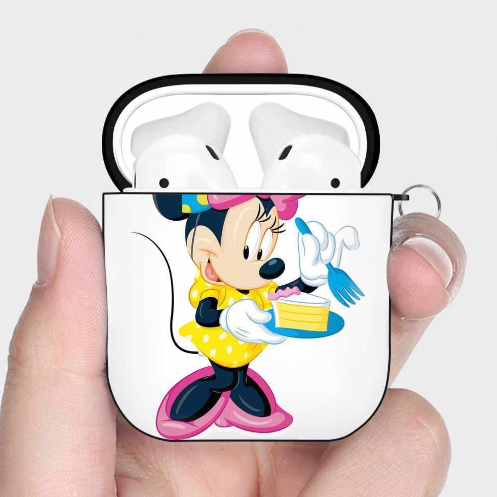 （画像用） ミッキーマウス Mickey Mouse AirPods 第2世代保護ケース ハードシェル ブラック 耐衝撃・防指紋・カラビナ付き