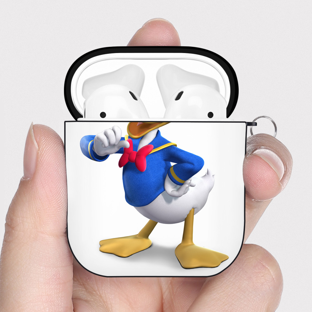 （画像用） ミッキーマウス Mickey Mouse AirPods 第2世代保護ケース ハードシェル ブラック 耐衝撃・防指紋・カラビナ付き