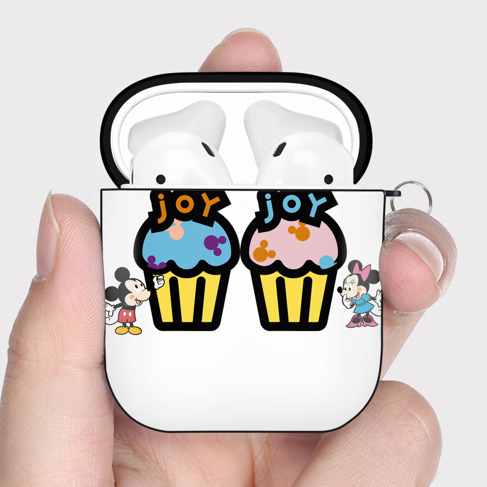 （画像用） ミッキーマウス Mickey Mouse AirPods 第2世代保護ケース ハードシェル ブラック 耐衝撃・防指紋・カラビナ付き