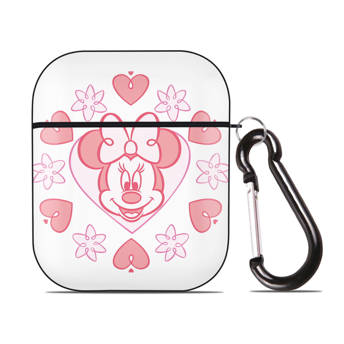 （画像用） ミッキーマウス Mickey Mouse AirPods 第2世代保護ケース ハードシェル ブラック 耐衝撃・防指紋・カラビナ付き