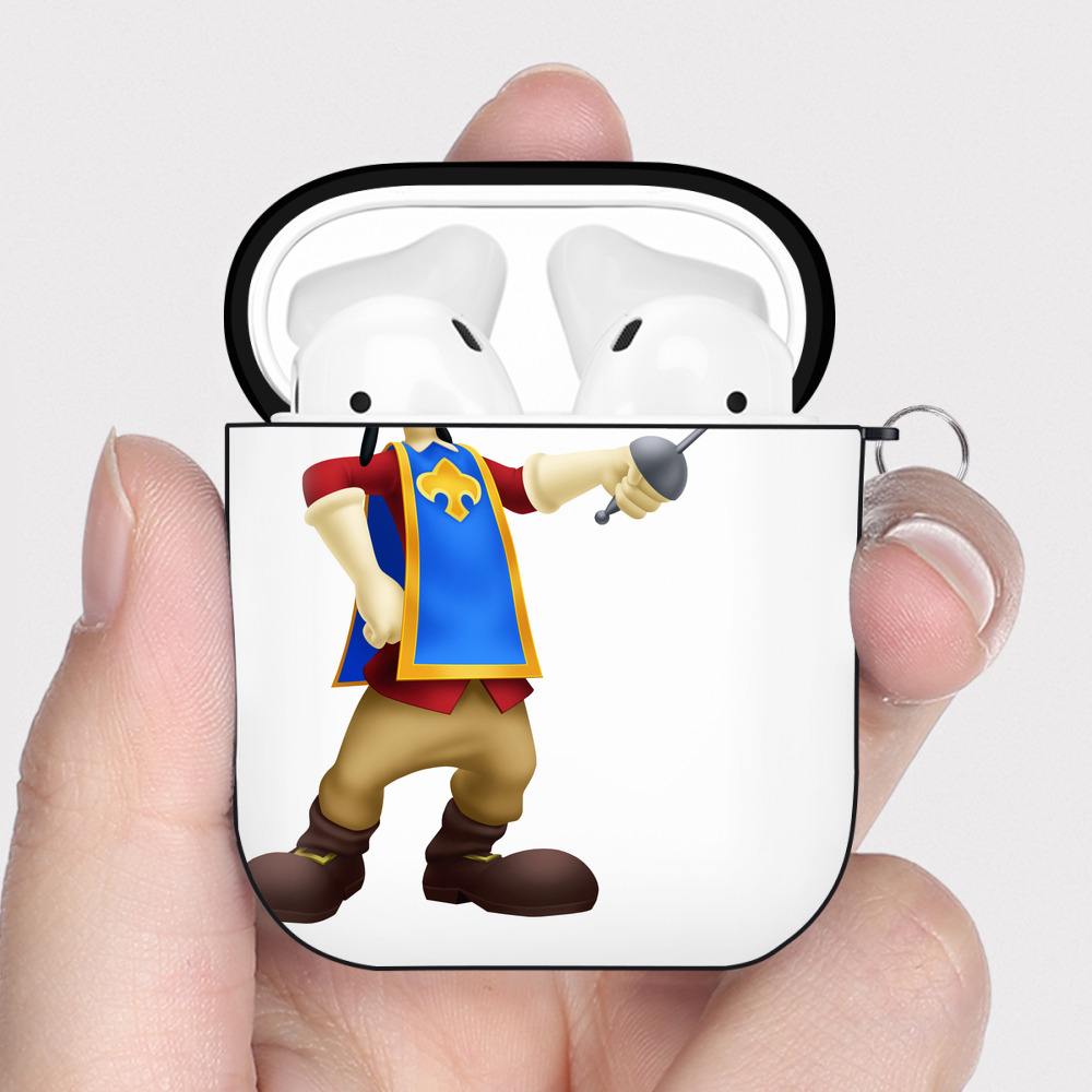 （画像用） ミッキーマウス Mickey Mouse AirPods 第2世代保護ケース ハードシェル ブラック 耐衝撃・防指紋・カラビナ付き