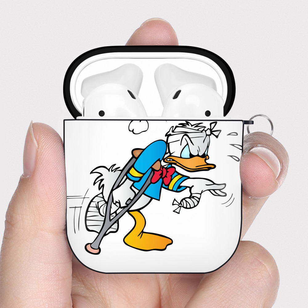 （画像用） ミッキーマウス Mickey Mouse AirPods 第2世代保護ケース ハードシェル ブラック 耐衝撃・防指紋・カラビナ付き