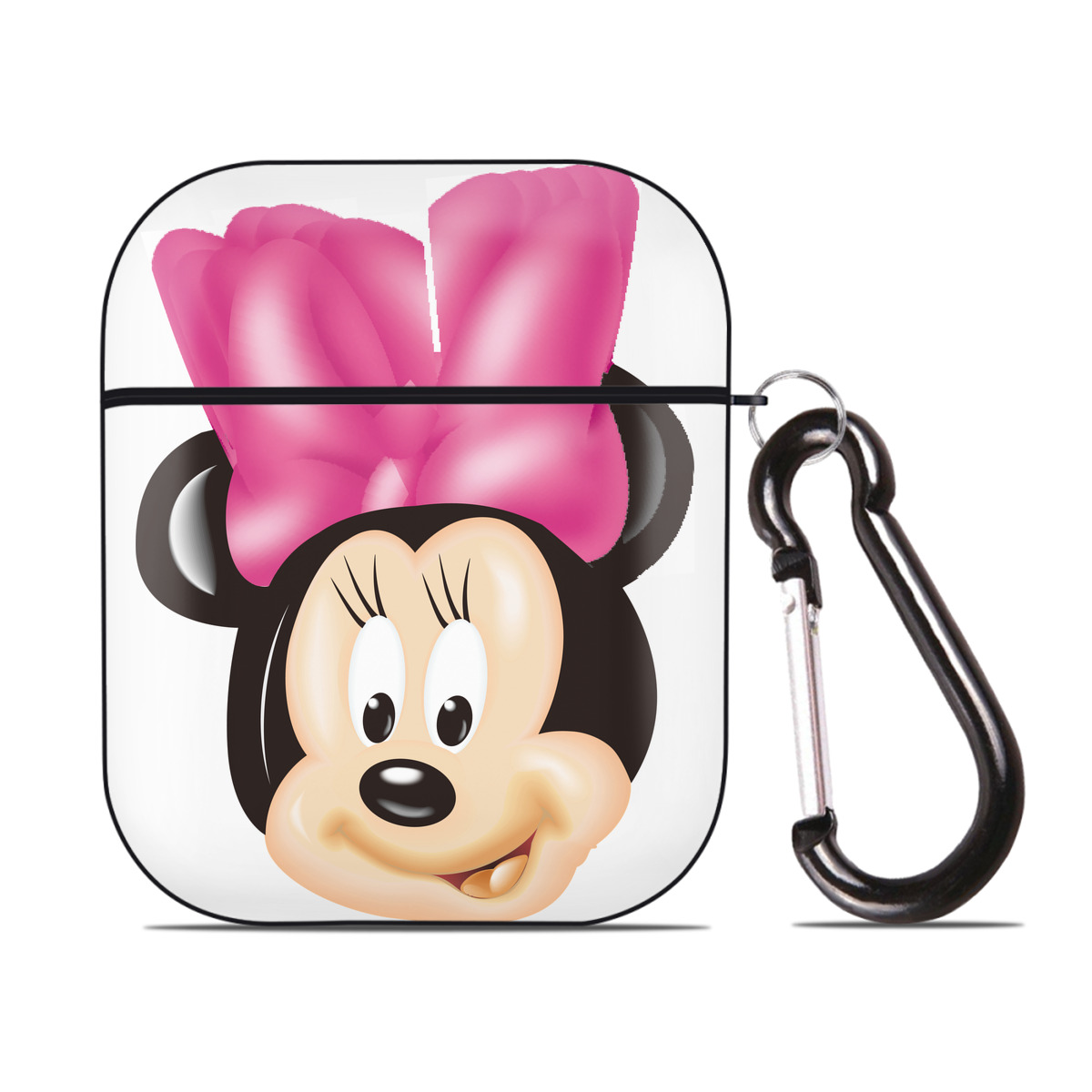 （画像用） ミッキーマウス Mickey Mouse AirPods 第2世代保護ケース ハードシェル ブラック 耐衝撃・防指紋・カラビナ付き