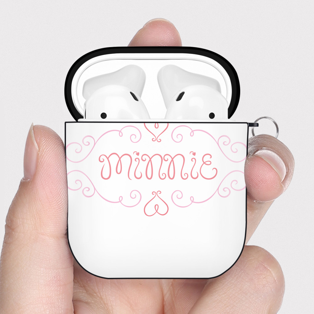 （画像用） ミッキーマウス Mickey Mouse AirPods 第2世代保護ケース ハードシェル ブラック 耐衝撃・防指紋・カラビナ付き