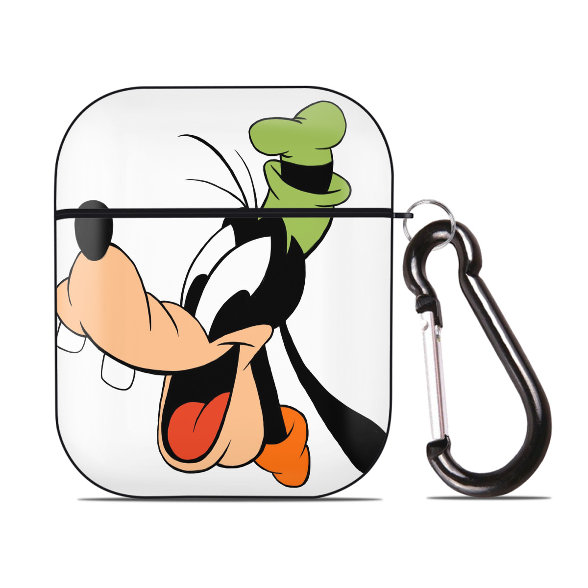 （画像用） ミッキーマウス Mickey Mouse AirPods 第2世代保護ケース ハードシェル ブラック 耐衝撃・防指紋・カラビナ付き