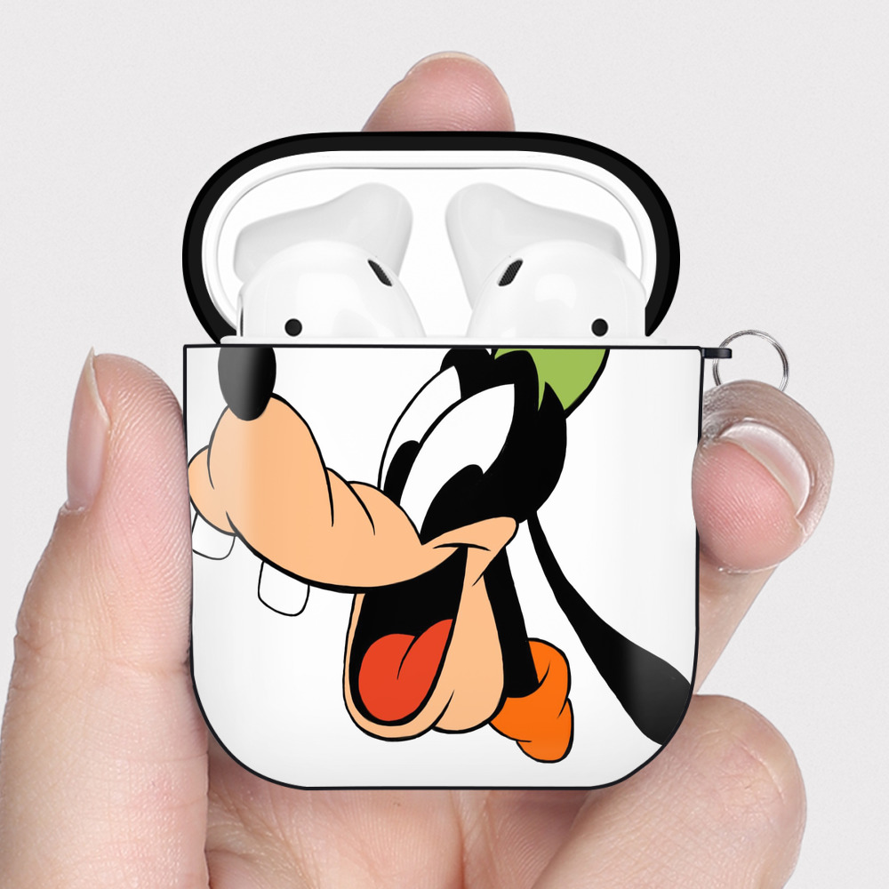 （画像用） ミッキーマウス Mickey Mouse AirPods 第2世代保護ケース ハードシェル ブラック 耐衝撃・防指紋・カラビナ付き