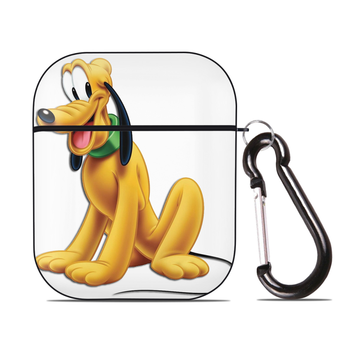 （画像用） ミッキーマウス Mickey Mouse AirPods 第2世代保護ケース ハードシェル ブラック 耐衝撃・防指紋・カラビナ付き