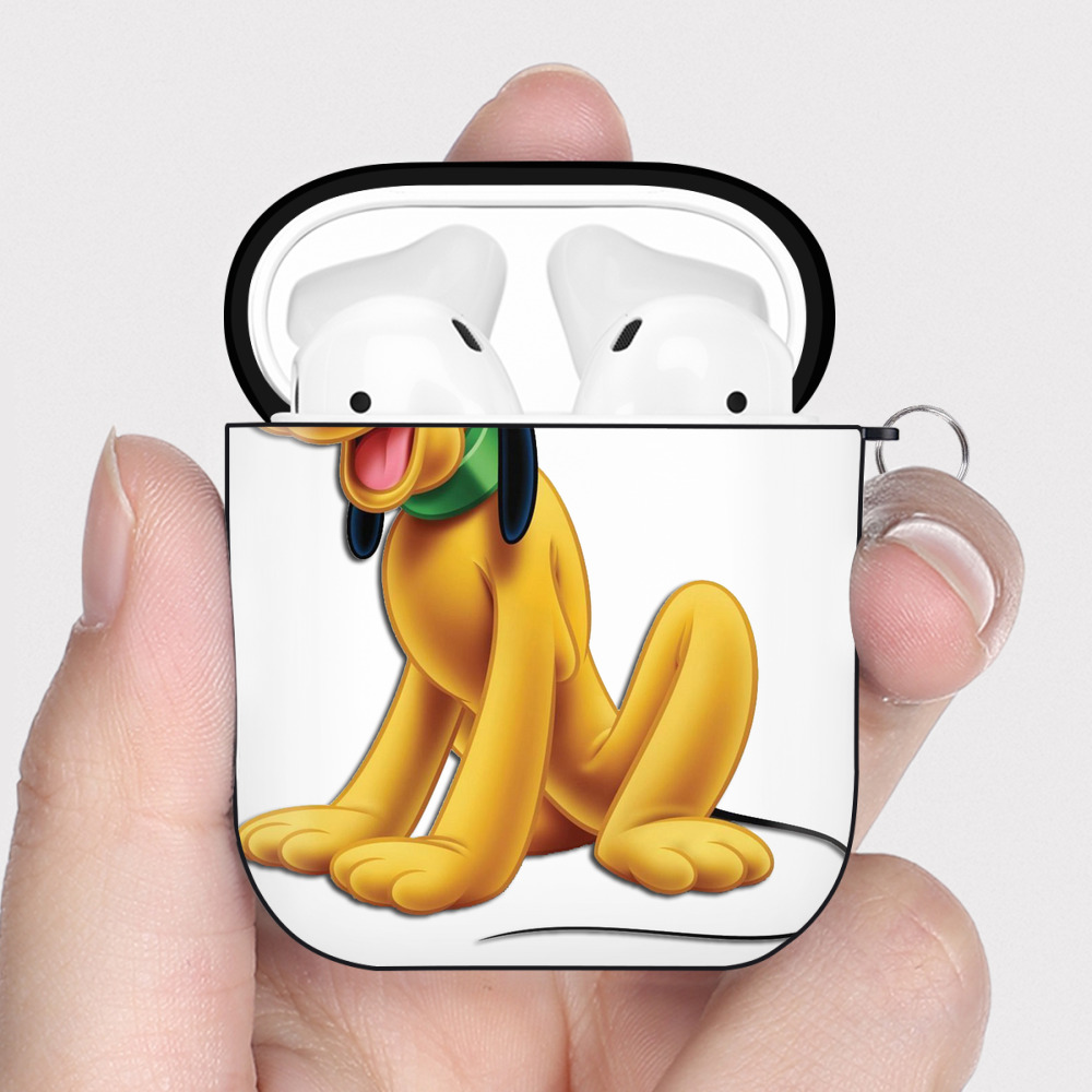 （画像用） ミッキーマウス Mickey Mouse AirPods 第2世代保護ケース ハードシェル ブラック 耐衝撃・防指紋・カラビナ付き