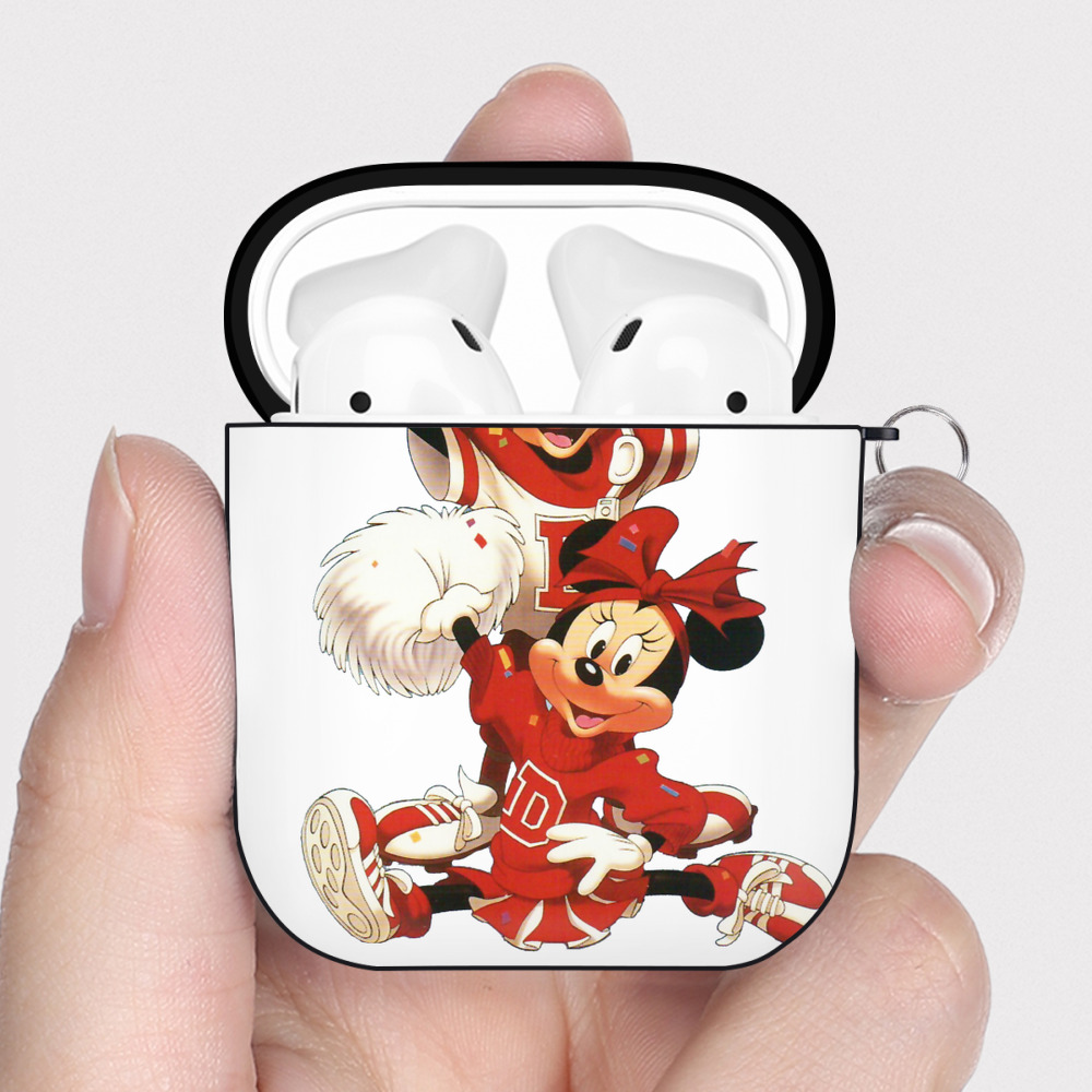 （画像用） ミッキーマウス Mickey Mouse AirPods 第2世代保護ケース ハードシェル ブラック 耐衝撃・防指紋・カラビナ付き