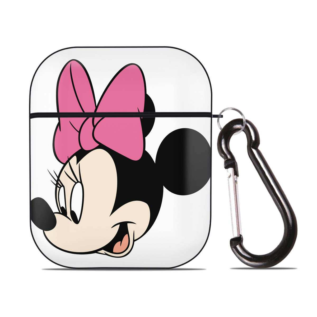 （画像用） ミッキーマウス Mickey Mouse AirPods 第2世代保護ケース ハードシェル ブラック 耐衝撃・防指紋・カラビナ付き