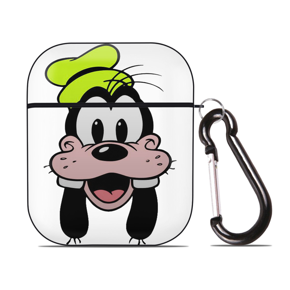 （画像用） ミッキーマウス Mickey Mouse AirPods 第2世代保護ケース ハードシェル ブラック 耐衝撃・防指紋・カラビナ付き