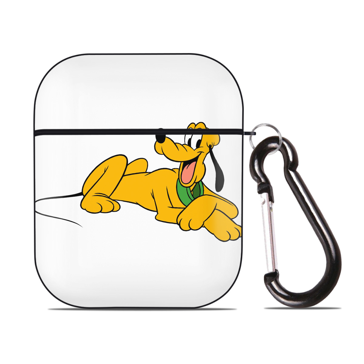 （画像用） ミッキーマウス Mickey Mouse AirPods 第2世代保護ケース ハードシェル ブラック 耐衝撃・防指紋・カラビナ付き