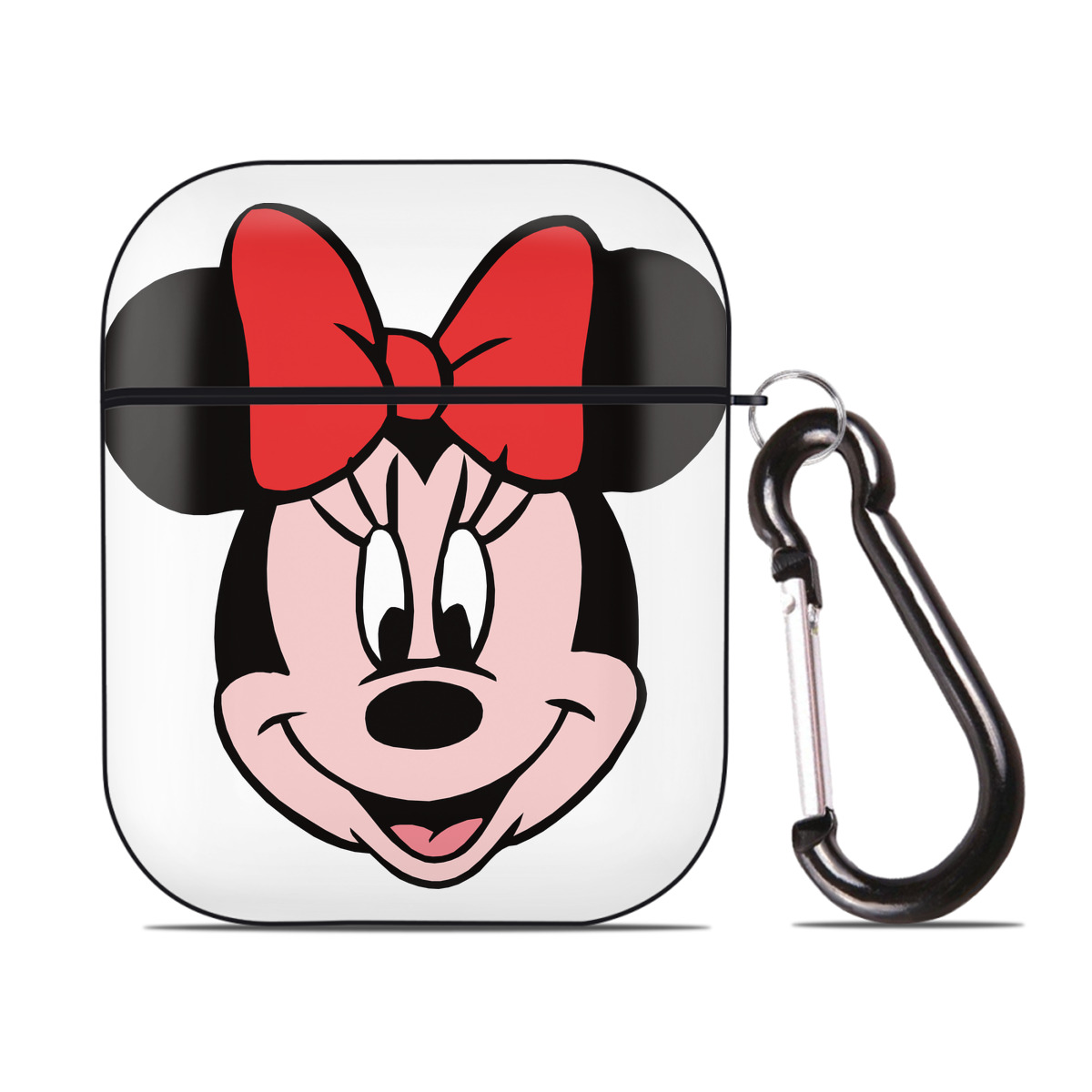 （画像用） ミッキーマウス Mickey Mouse AirPods 第2世代保護ケース ハードシェル ブラック 耐衝撃・防指紋・カラビナ付き