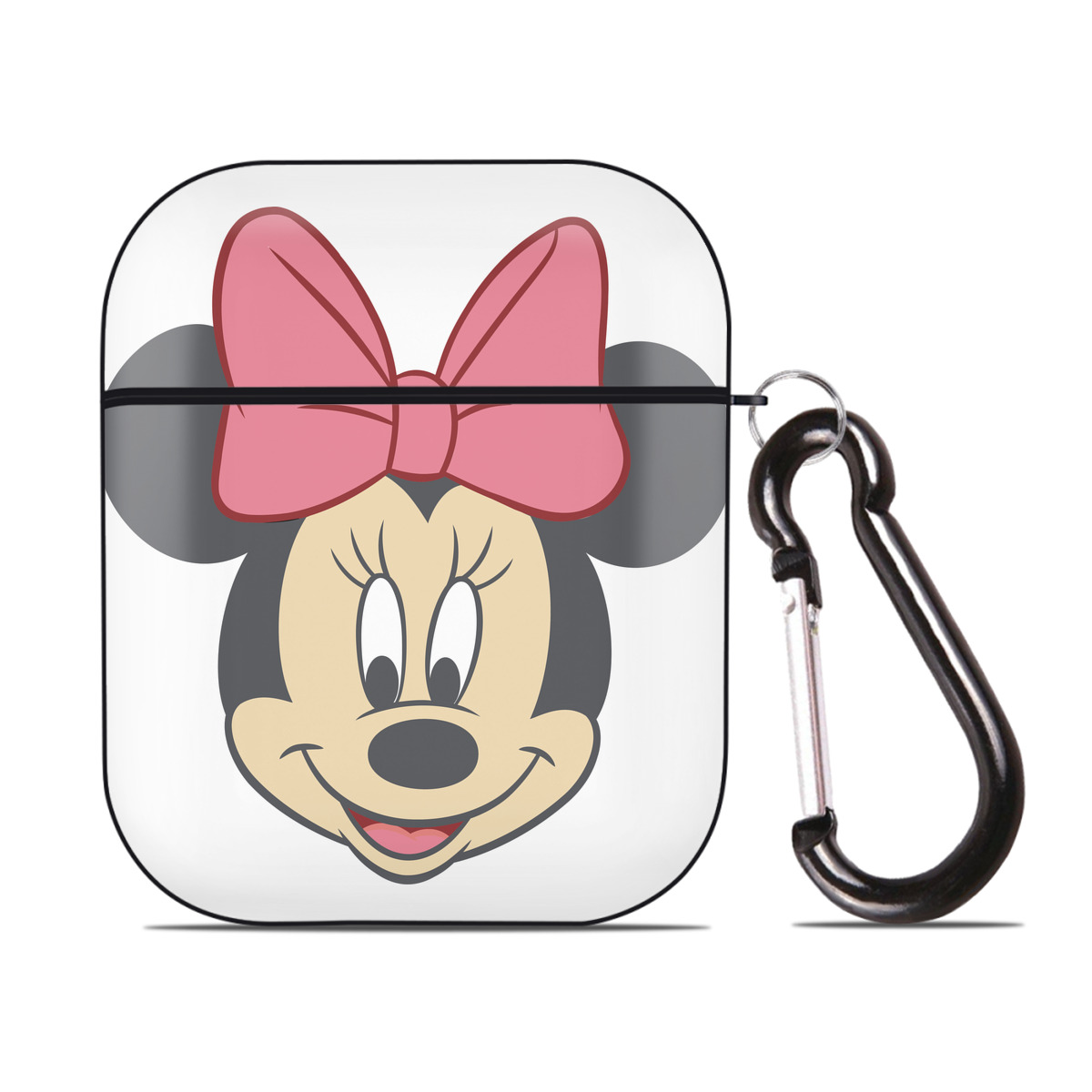 （画像用） ミッキーマウス Mickey Mouse AirPods 第2世代保護ケース ハードシェル ブラック 耐衝撃・防指紋・カラビナ付き