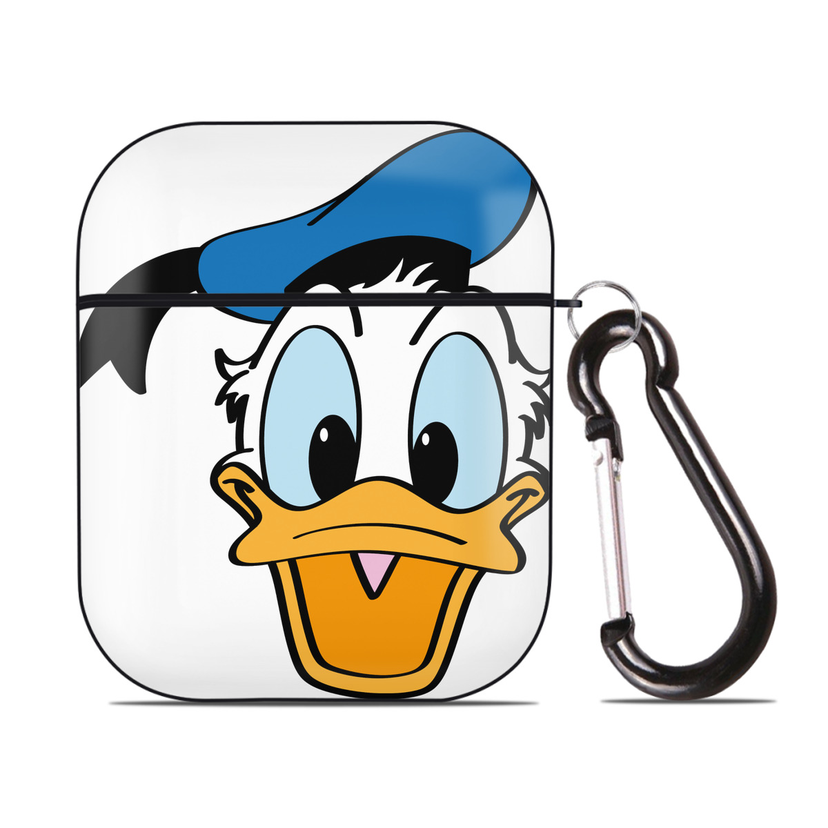 （画像用） ミッキーマウス Mickey Mouse AirPods 第2世代保護ケース ハードシェル ブラック 耐衝撃・防指紋・カラビナ付き