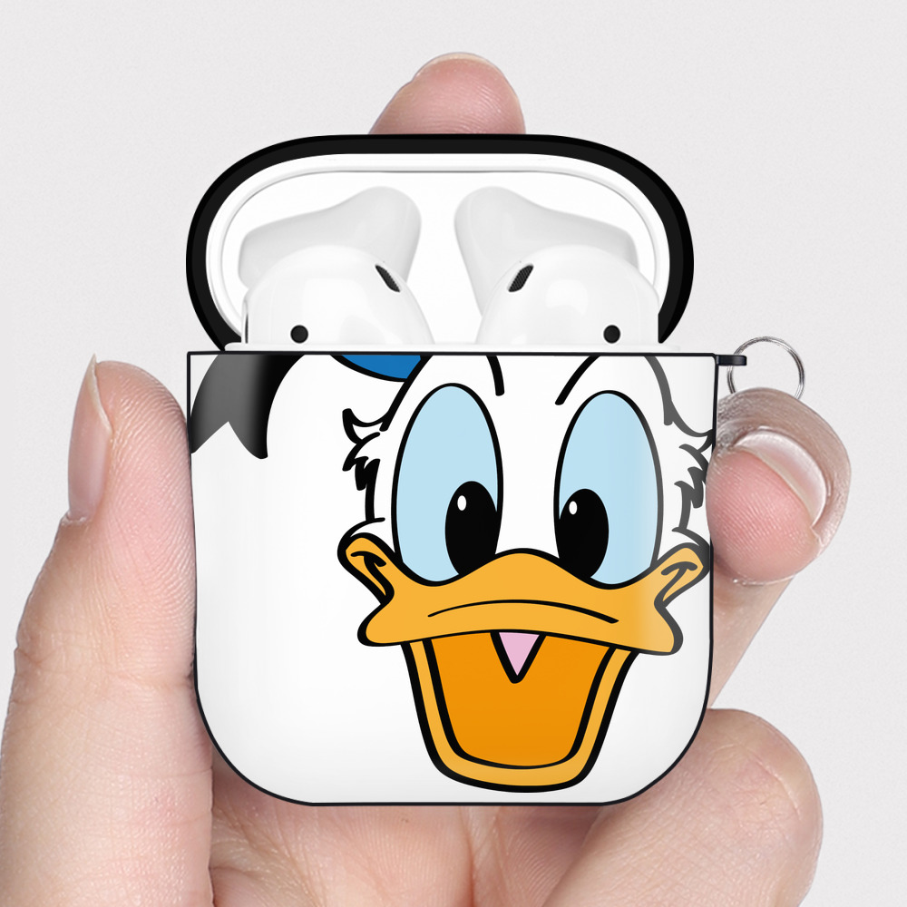 （画像用） ミッキーマウス Mickey Mouse AirPods 第2世代保護ケース ハードシェル ブラック 耐衝撃・防指紋・カラビナ付き
