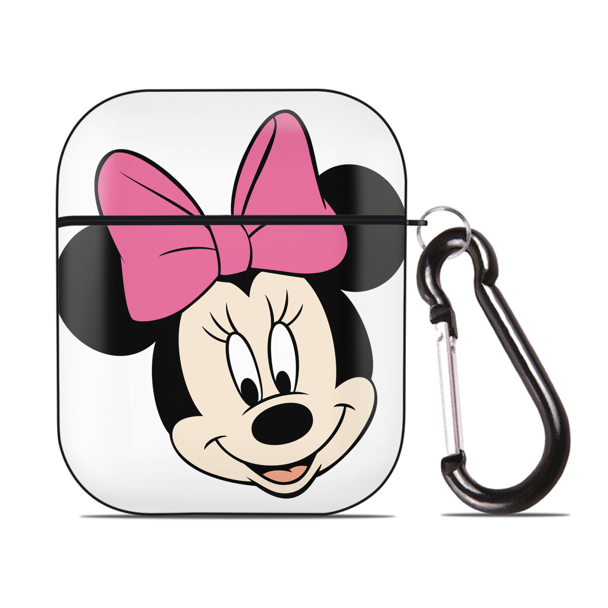（画像用） ミッキーマウス Mickey Mouse AirPods 第2世代保護ケース ハードシェル ブラック 耐衝撃・防指紋・カラビナ付き