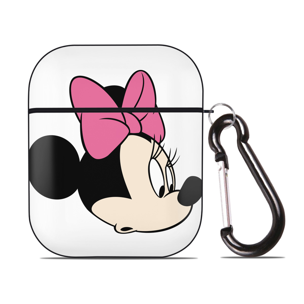 （画像用） ミッキーマウス Mickey Mouse AirPods 第2世代保護ケース ハードシェル ブラック 耐衝撃・防指紋・カラビナ付き