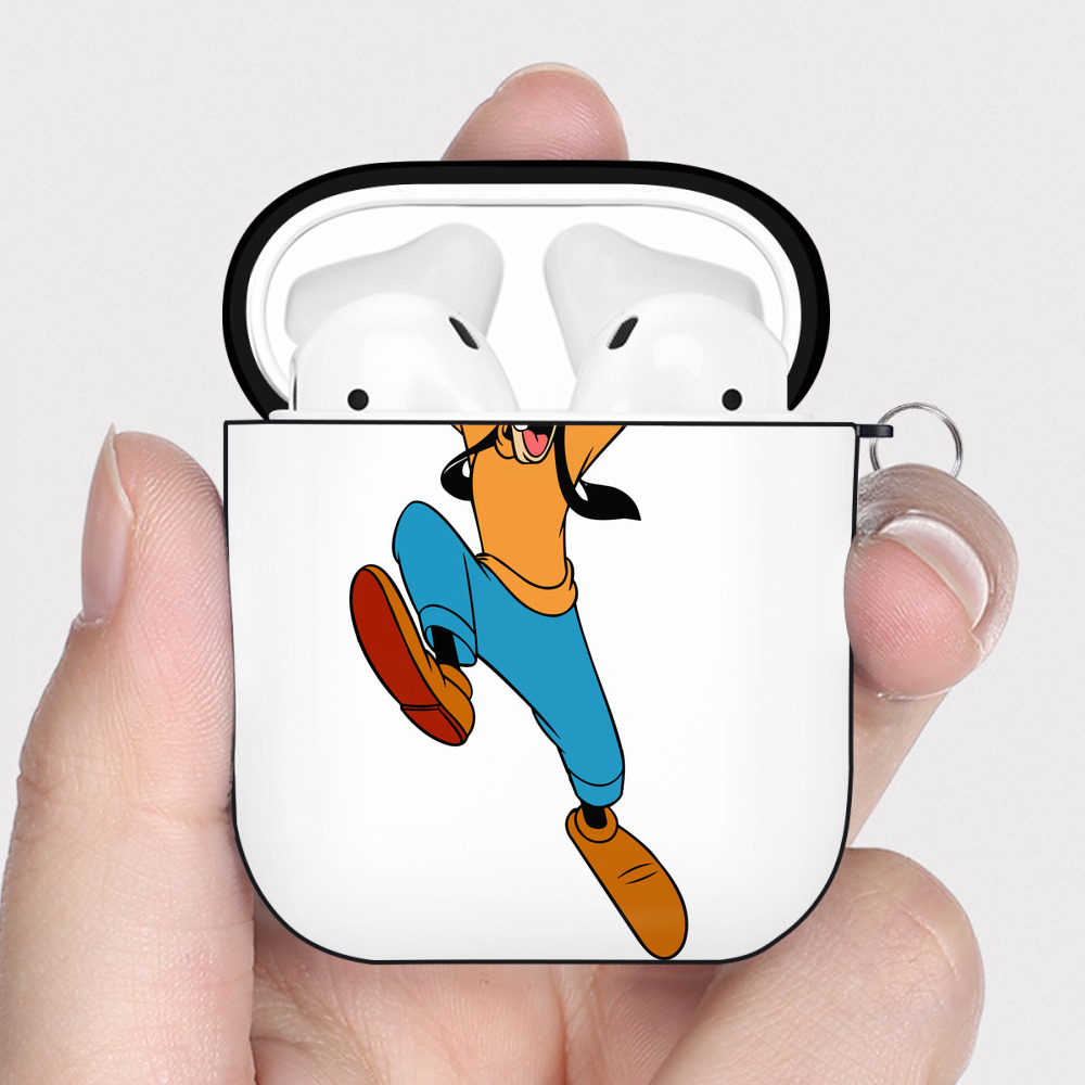 （画像用） ミッキーマウス Mickey Mouse AirPods 第2世代保護ケース ハードシェル ブラック 耐衝撃・防指紋・カラビナ付き
