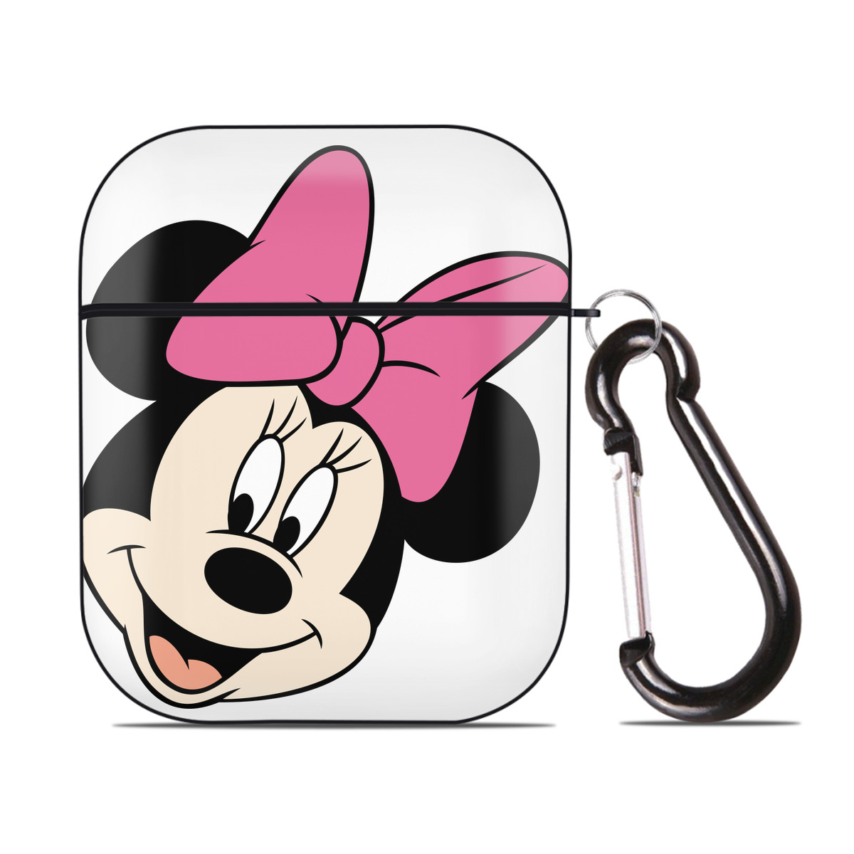 （画像用） ミッキーマウス Mickey Mouse AirPods 第2世代保護ケース ハードシェル ブラック 耐衝撃・防指紋・カラビナ付き