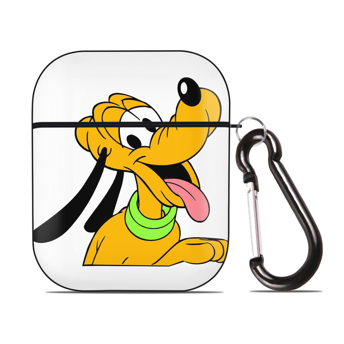 （画像用） ミッキーマウス Mickey Mouse AirPods 第2世代保護ケース ハードシェル ブラック 耐衝撃・防指紋・カラビナ付き