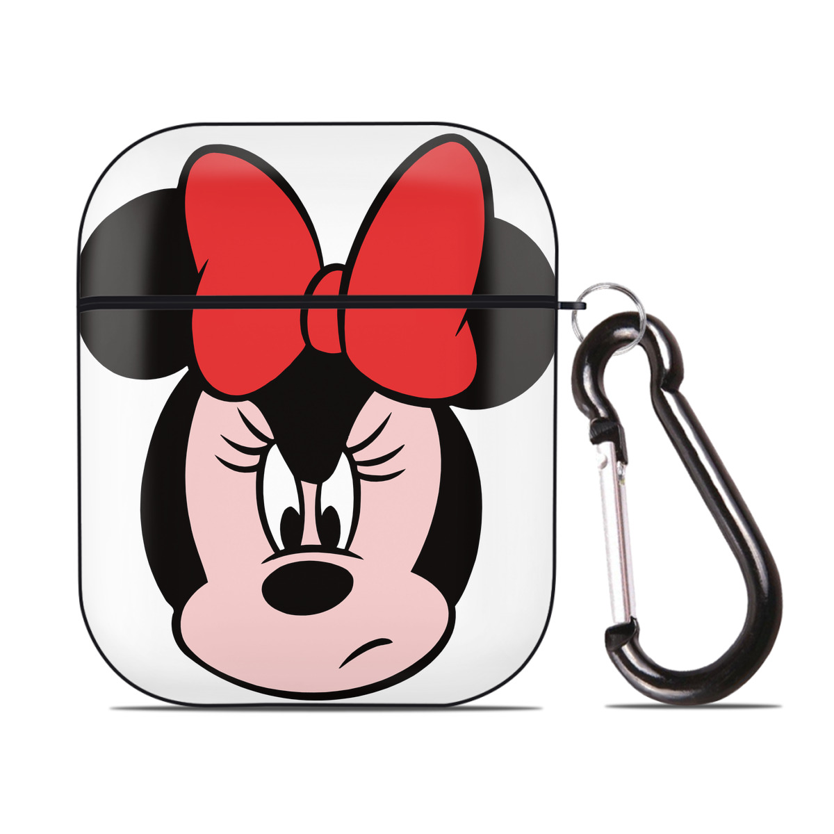 （画像用） ミッキーマウス Mickey Mouse AirPods 第2世代保護ケース ハードシェル ブラック 耐衝撃・防指紋・カラビナ付き