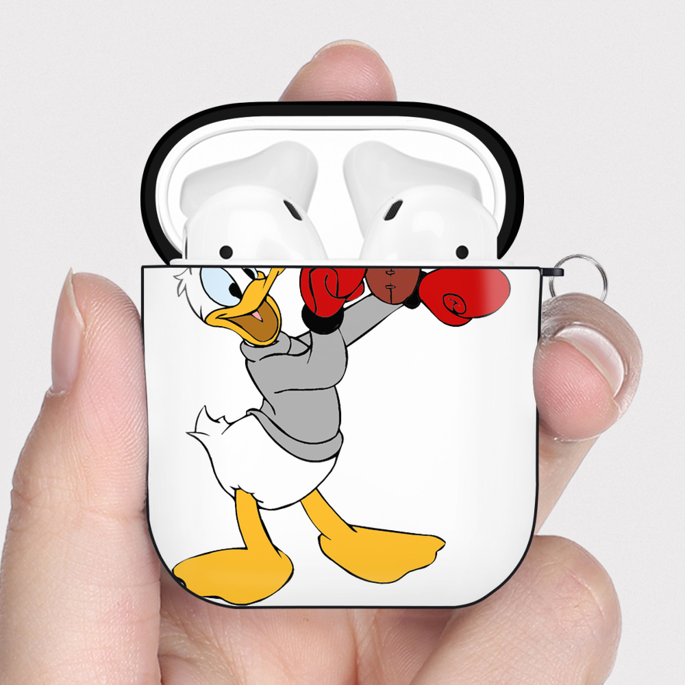 （画像用） ミッキーマウス Mickey Mouse AirPods 第2世代保護ケース ハードシェル ブラック 耐衝撃・防指紋・カラビナ付き