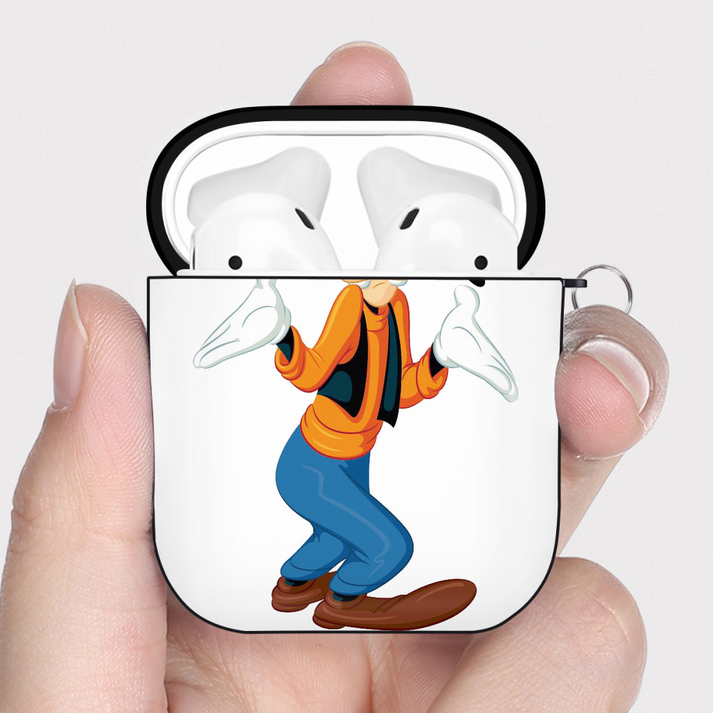 （画像用） ミッキーマウス Mickey Mouse AirPods 第2世代保護ケース ハードシェル ブラック 耐衝撃・防指紋・カラビナ付き