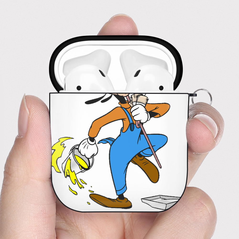 （画像用） ミッキーマウス Mickey Mouse AirPods 第2世代保護ケース ハードシェル ブラック 耐衝撃・防指紋・カラビナ付き