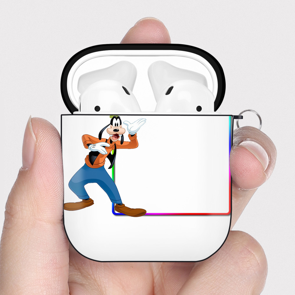 （画像用） ミッキーマウス Mickey Mouse AirPods 第2世代保護ケース ハードシェル ブラック 耐衝撃・防指紋・カラビナ付き