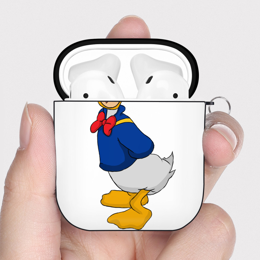 （画像用） ミッキーマウス Mickey Mouse AirPods 第2世代保護ケース ハードシェル ブラック 耐衝撃・防指紋・カラビナ付き