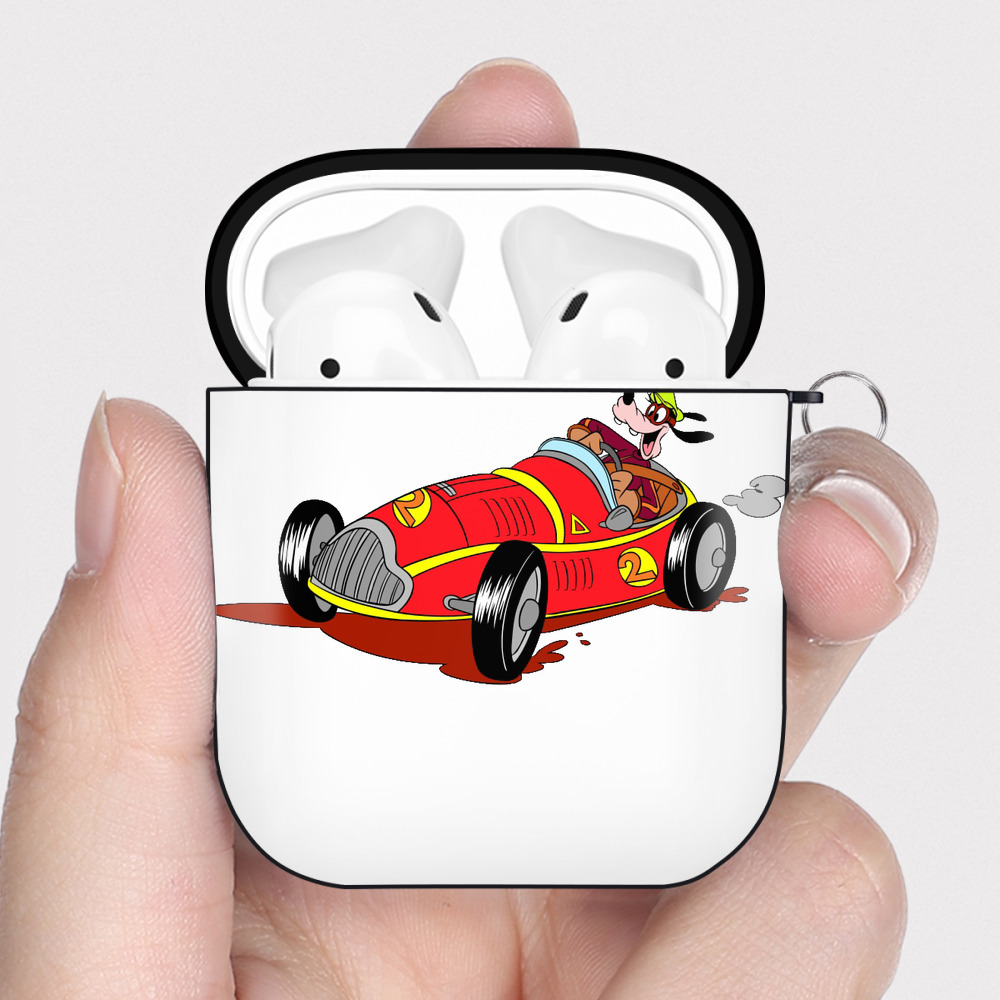 （画像用） ミッキーマウス Mickey Mouse AirPods 第2世代保護ケース ハードシェル ブラック 耐衝撃・防指紋・カラビナ付き