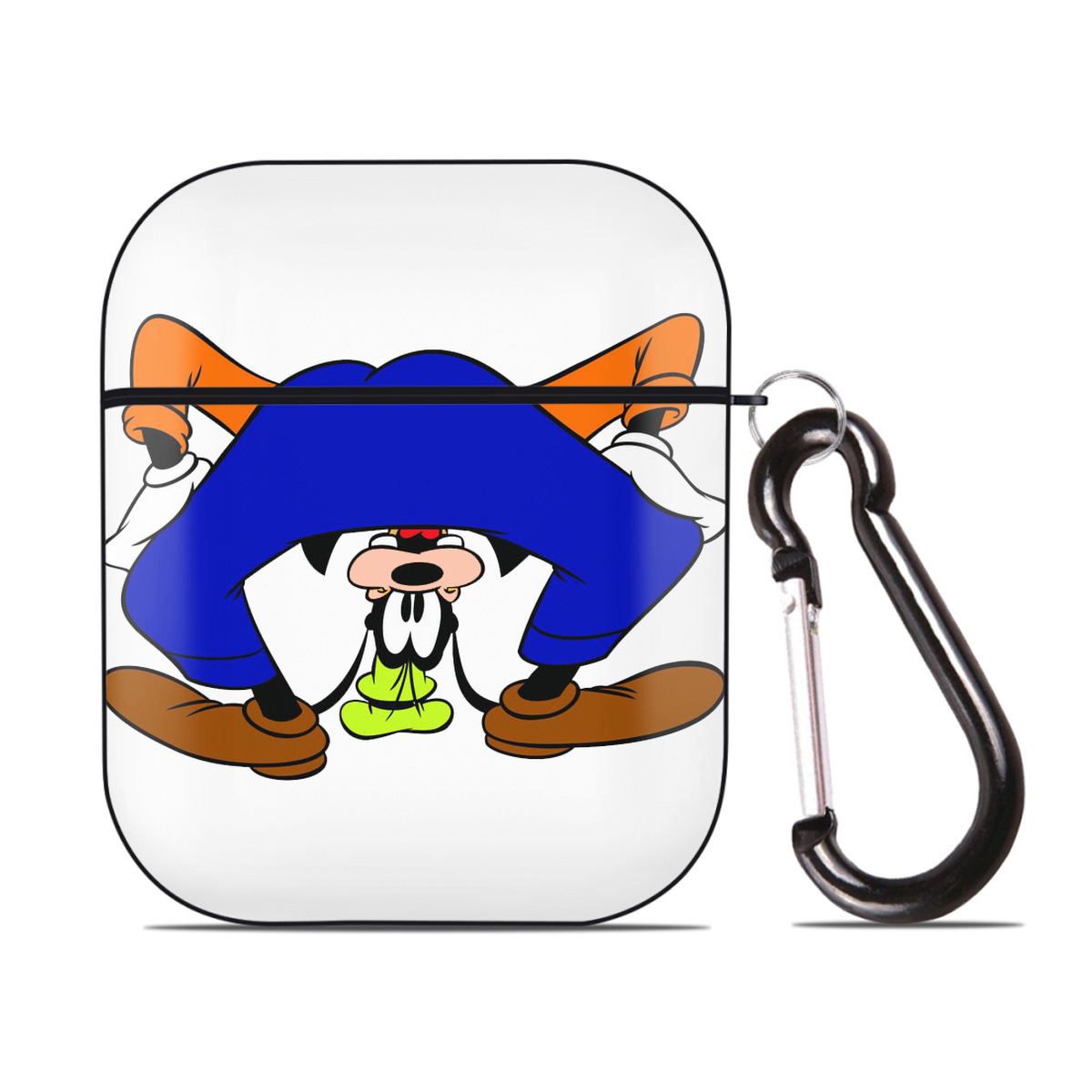 （画像用） ミッキーマウス Mickey Mouse AirPods 第2世代保護ケース ハードシェル ブラック 耐衝撃・防指紋・カラビナ付き
