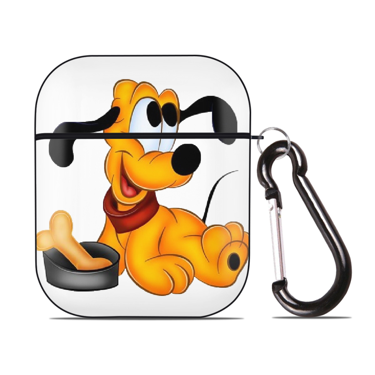（画像用） ミッキーマウス Mickey Mouse AirPods 第2世代保護ケース ハードシェル ブラック 耐衝撃・防指紋・カラビナ付き