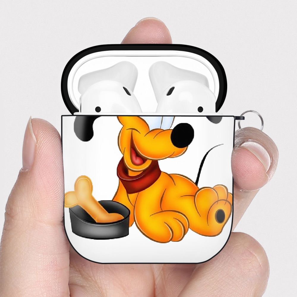（画像用） ミッキーマウス Mickey Mouse AirPods 第2世代保護ケース ハードシェル ブラック 耐衝撃・防指紋・カラビナ付き