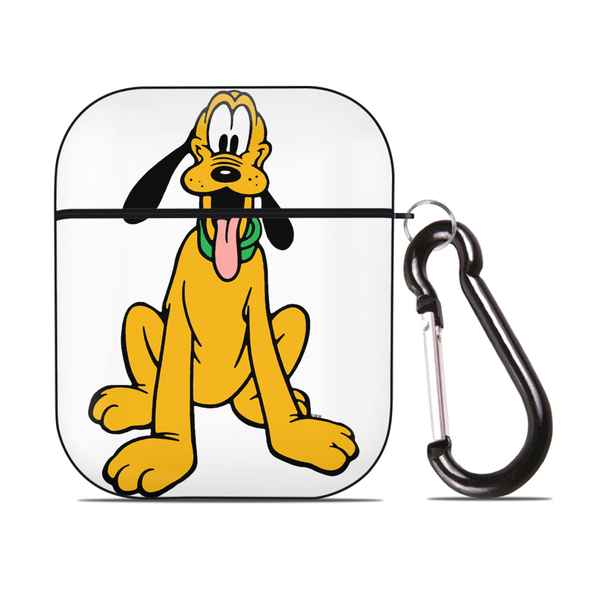 （画像用） ミッキーマウス Mickey Mouse AirPods 第2世代保護ケース ハードシェル ブラック 耐衝撃・防指紋・カラビナ付き