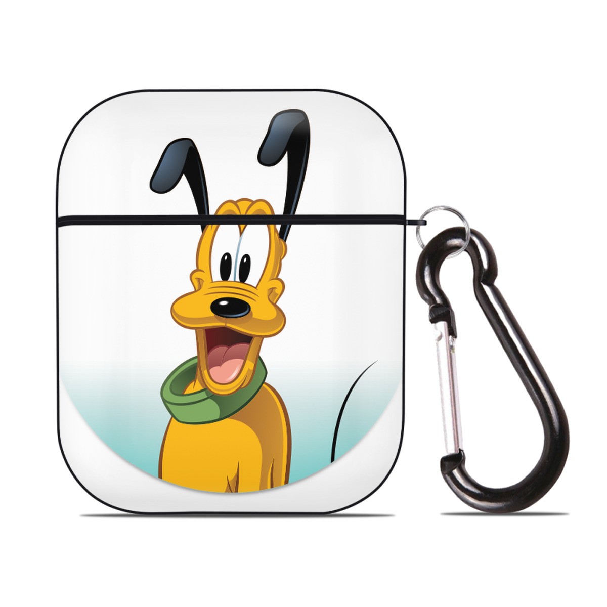 （画像用） ミッキーマウス Mickey Mouse AirPods 第2世代保護ケース ハードシェル ブラック 耐衝撃・防指紋・カラビナ付き