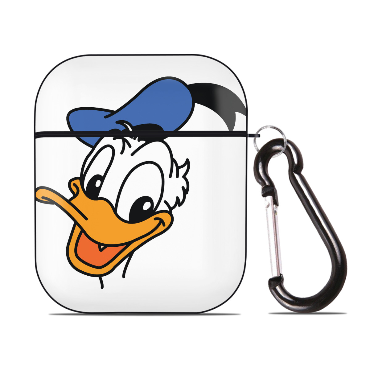 （画像用） ミッキーマウス Mickey Mouse AirPods 第2世代保護ケース ハードシェル ブラック 耐衝撃・防指紋・カラビナ付き