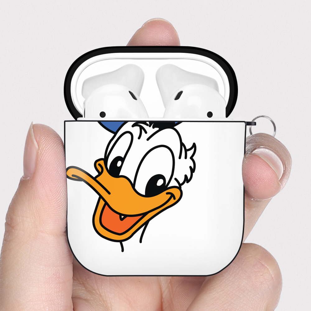 （画像用） ミッキーマウス Mickey Mouse AirPods 第2世代保護ケース ハードシェル ブラック 耐衝撃・防指紋・カラビナ付き