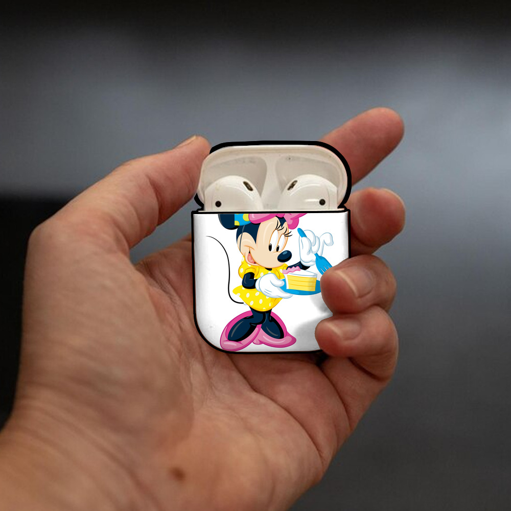 ミッキーマウス Mickey Mouse AirPods 第2世代保護ケース ハードシェル ブラック 耐衝撃・防指紋・カラビナ付き