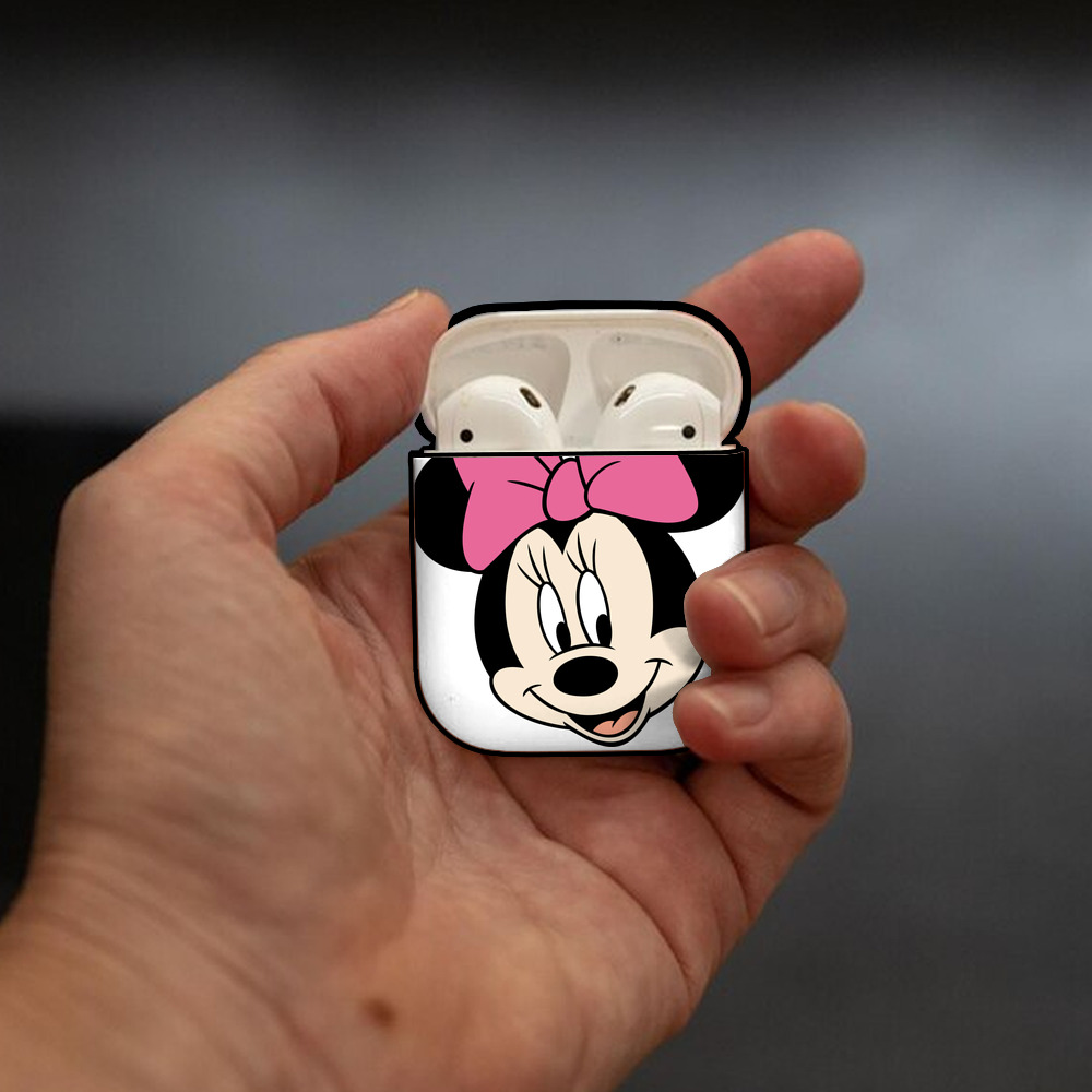 ミッキーマウス Mickey Mouse AirPods 第2世代保護ケース ハードシェル ブラック 耐衝撃・防指紋・カラビナ付き