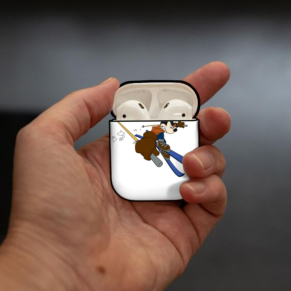 ミッキーマウス Mickey Mouse AirPods 第2世代保護ケース ハードシェル ブラック 耐衝撃・防指紋・カラビナ付き