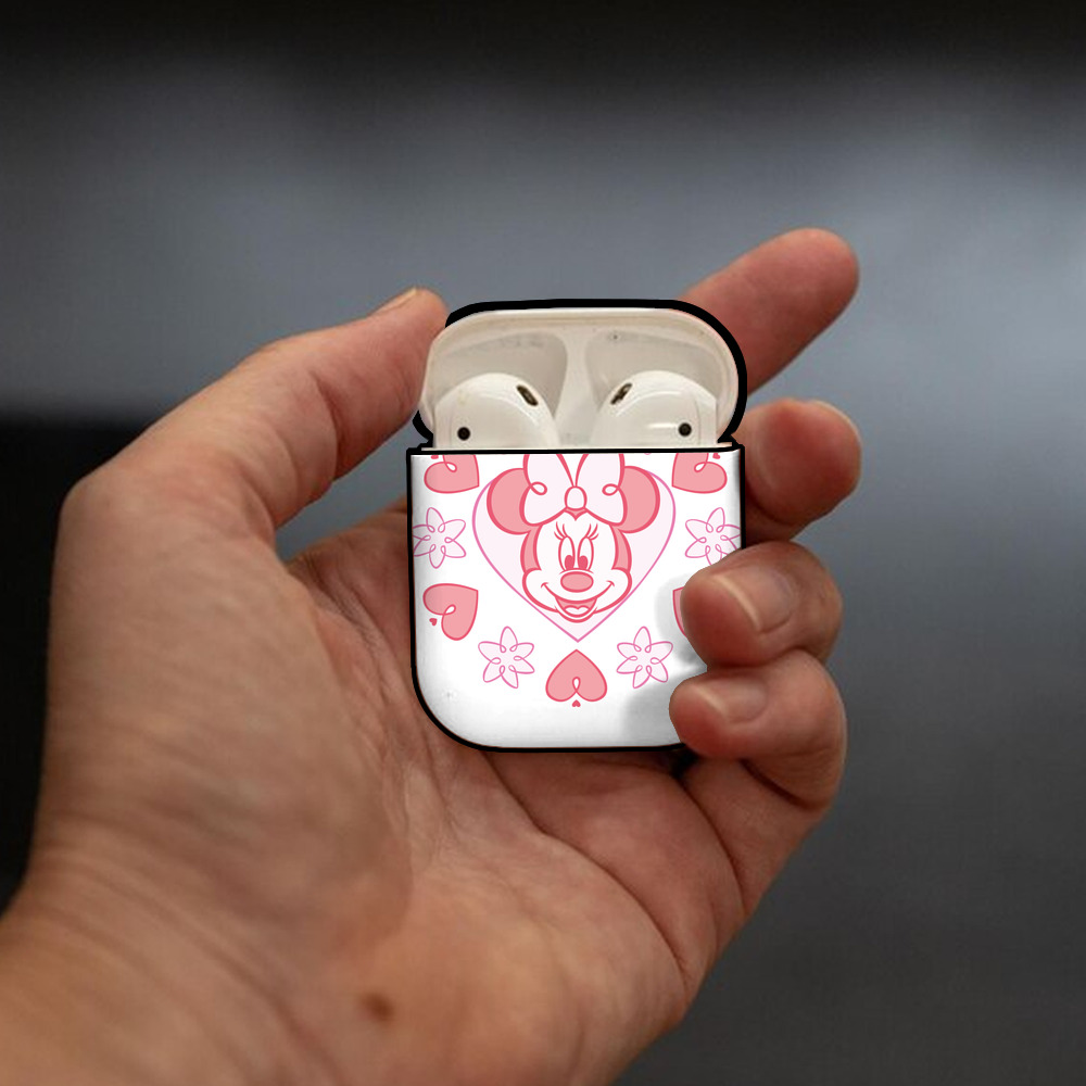 ミッキーマウス Mickey Mouse AirPods 第2世代保護ケース ハードシェル ブラック 耐衝撃・防指紋・カラビナ付き